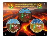 "Tanz auf den Vulkanen 2025" Coin-Display für 3 Coins (Version Lava)